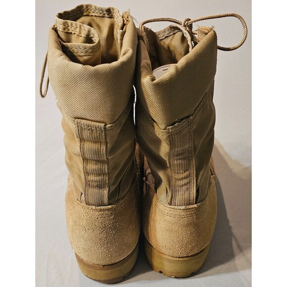 US Military Desert Combat Boots Tan Suede Canvas Vibram Sole Men’s Size 9,5W